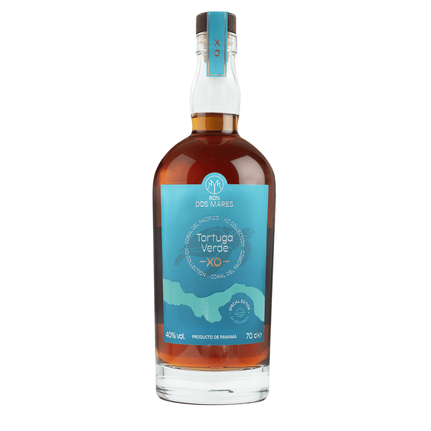 Ron Dos Mares Tortuga Verde XO Panama Rom Flaske