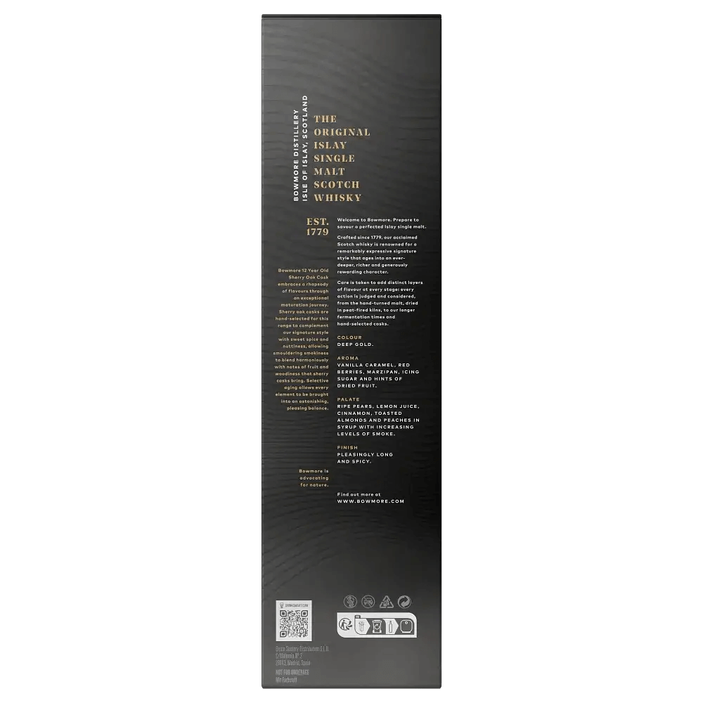 Bowmore 12 Year Old Sherry Oak Cask Box Bag