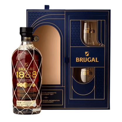 Brugal 1888 Gavepakke med 2 glas – Eksklusiv romgave