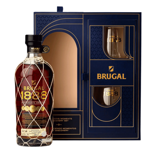 Brugal 1888 Gavepakke med 2 glas – Eksklusiv romgave