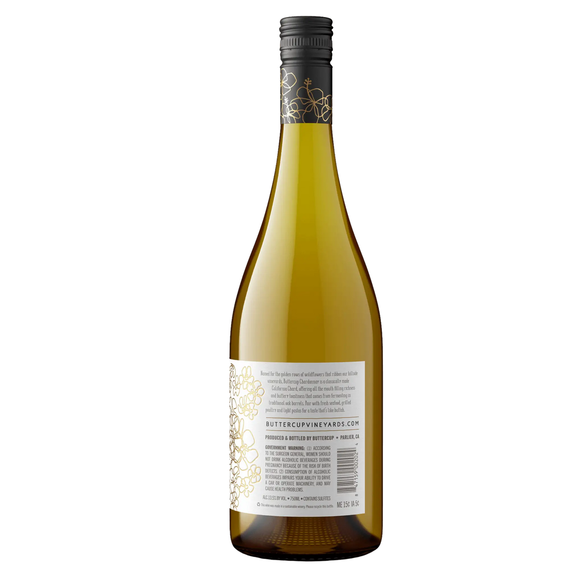 Buttercup Chardonnay 2024 Hvidvin Bagside