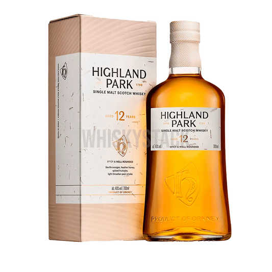 Highland Park 12 Years Old Viking Honour Flaske og Box