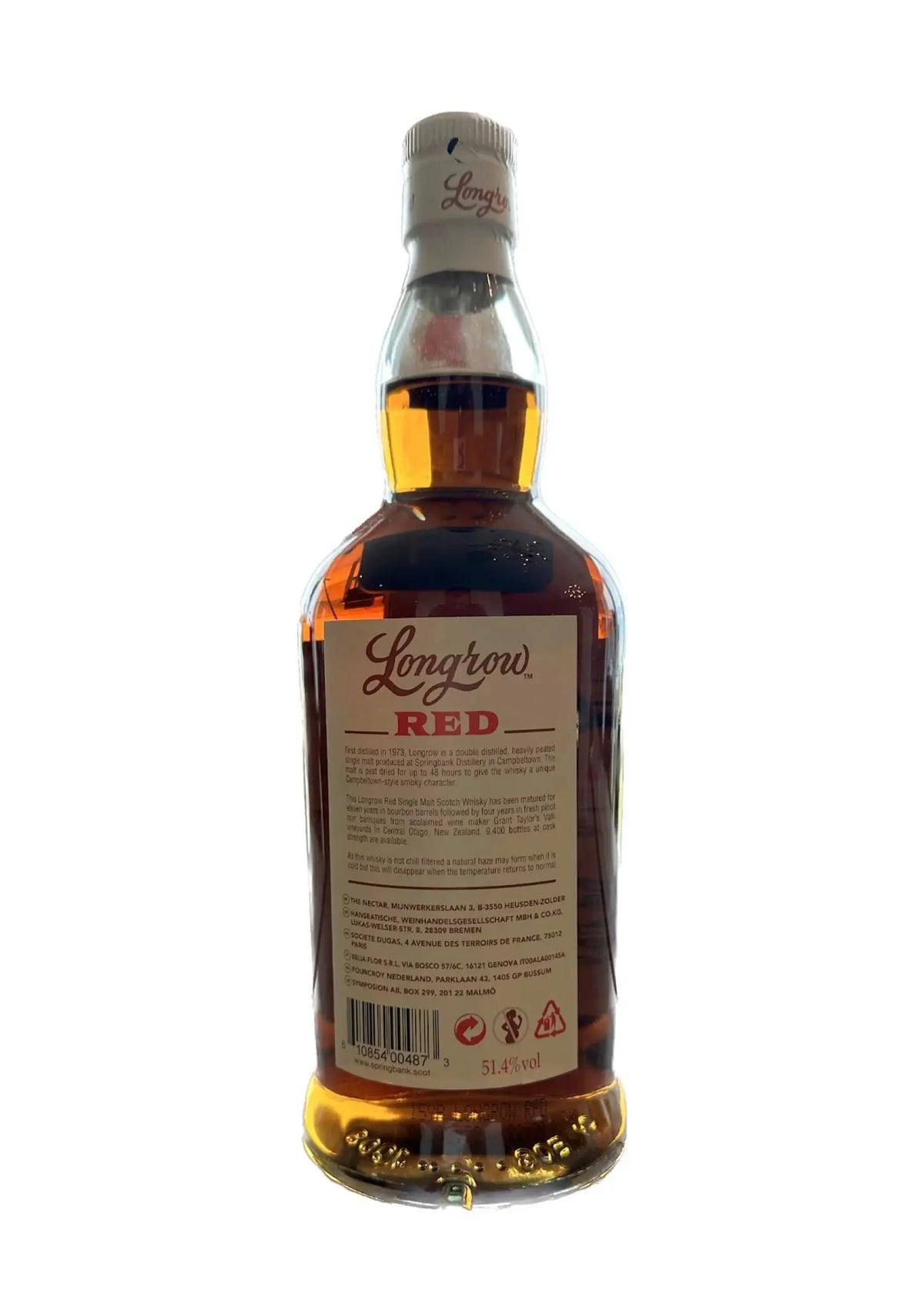 Longrow RED 15 Year old 2022 - Back