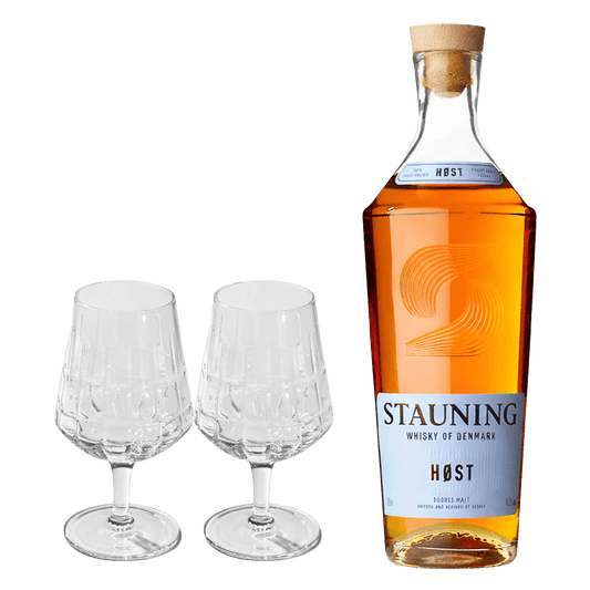 Stauning Høst Whisky + 2x The Bullet Whiskyglas