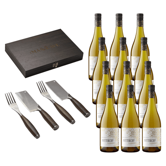 Buttercup Chardonnay – 12 Flasker + Bestiksæt