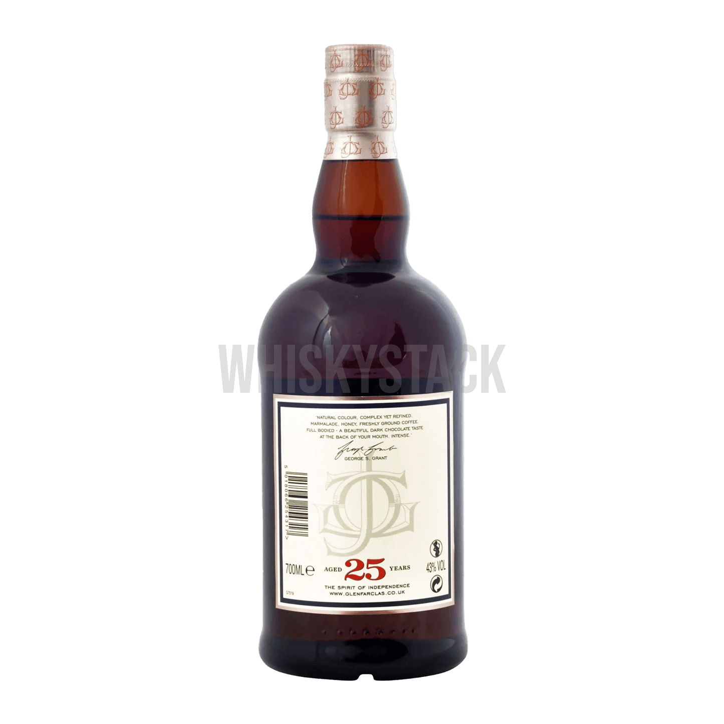 Glenfarclas 25 Years Old Bottle Back