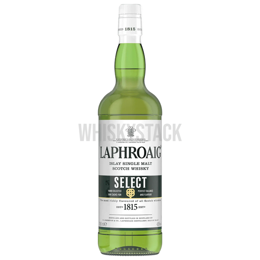 Oplev Laphroaig Select, en unik blanding fra Islay's berømte destilleri. En blød, røget whisky med en subtil sødme og dybde fra forskellige fade. Perfekt for både nye og erfarne whiskyelskere.