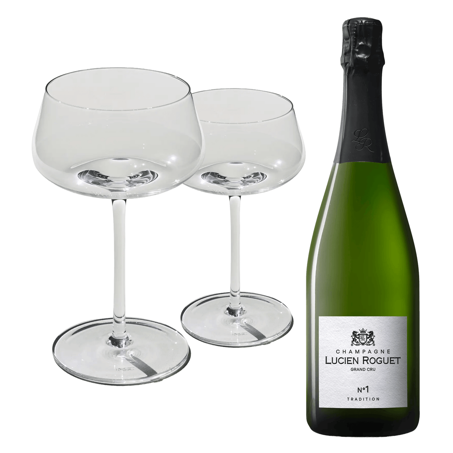 Lucien Roguet No. 1 Tradition + 2 stk. Beyond Bubbly Coupe Glas
