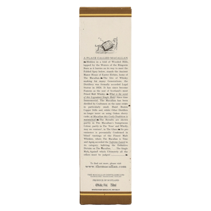 Macallan 12 Year Single Highland Malt Scotch Whisky Whiskystack Box back