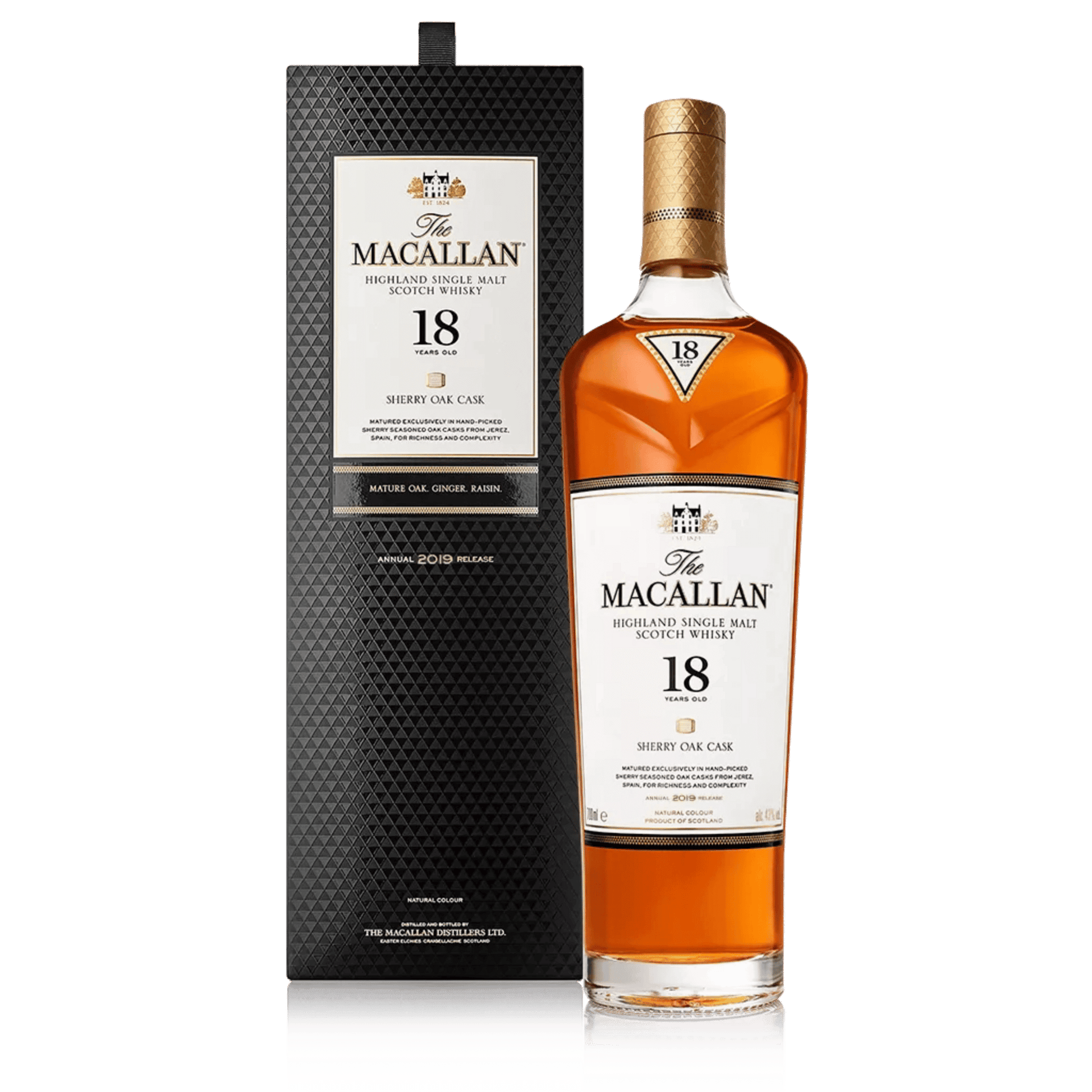 Macallan 18 Years Old Sherry Oak 2019 Flaske og Box