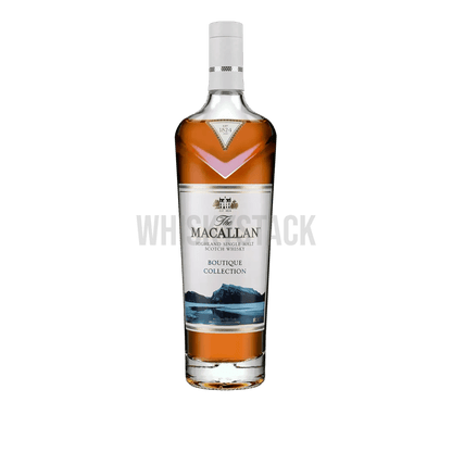 Macallan Boutique Collection 2020-flaske – en elegant single malt whisky med noter af tørrede frugter, honning og krydderier, perfekt til samlere.