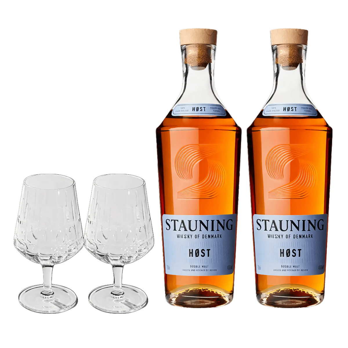 Stauning Høst – 2 Flasker + 2 The Bullet Whiskyglas