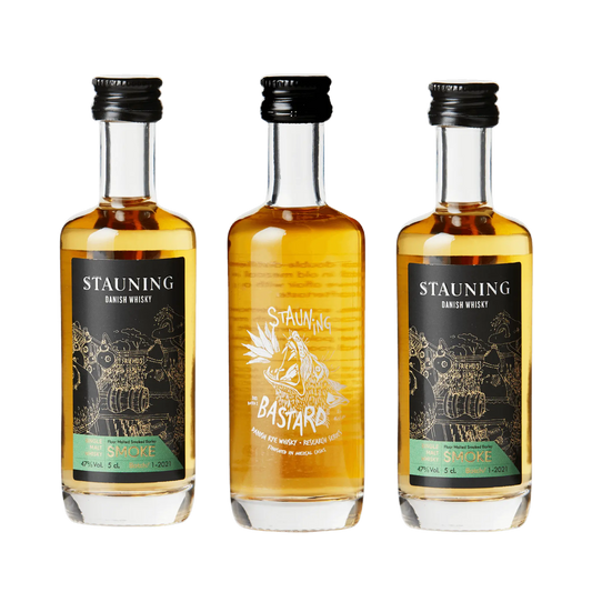 Stauning Whisky Smagsæt – 2 x Smoke og 1 x Bastard