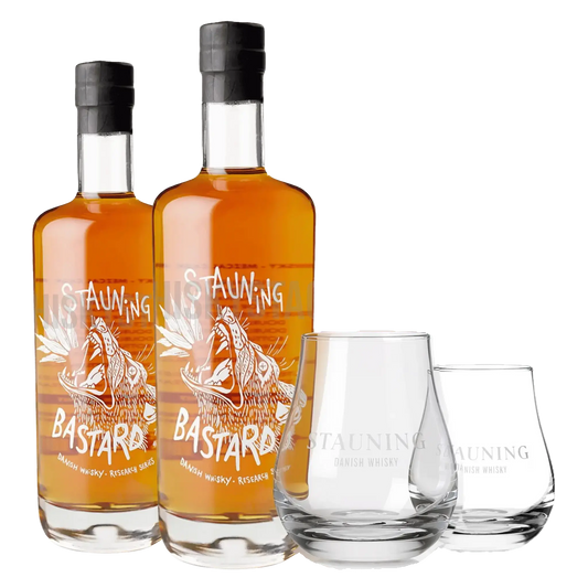 2 fl. Stauning Bastard + 2 stk. GRATIS Stauning Whiskyglas