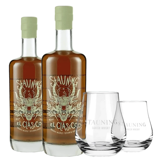 2 fl. Stauning El Clásico + 2 stk. GRATIS Stauning Whiskyglas