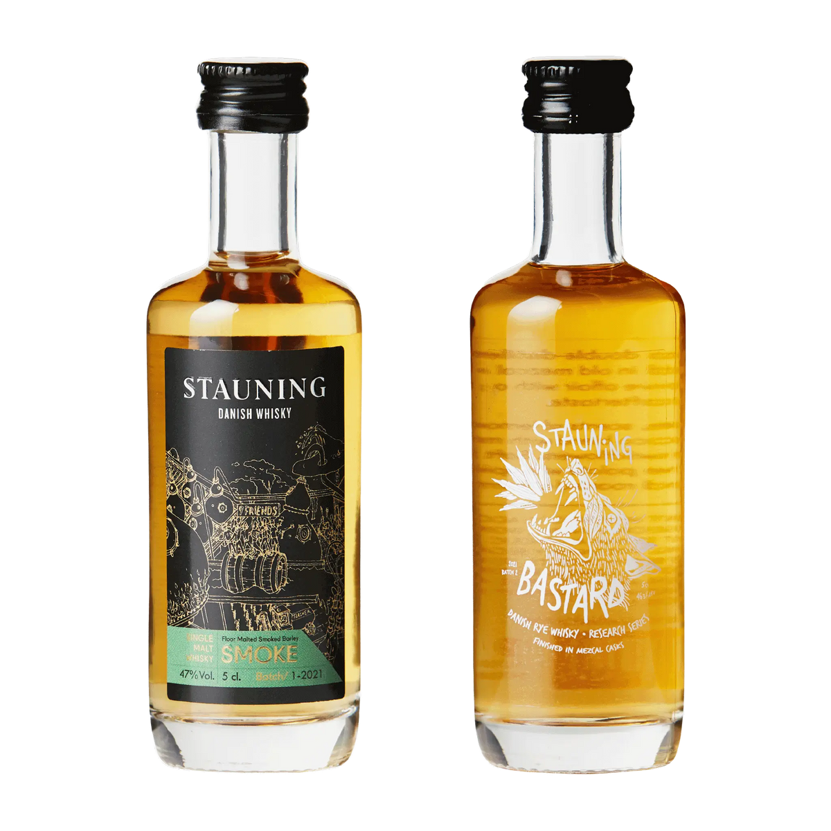 Stauning Whisky Smoke & Bastard Pakke 2 x5 cl