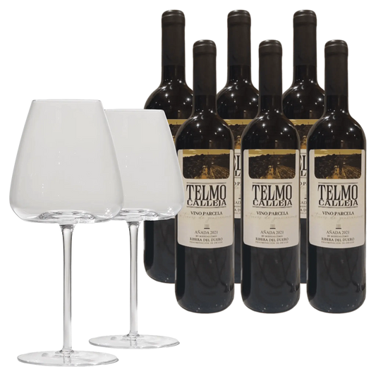 6 fl. Telmo Calleja 2023 + 2 stk. Bold Bourgogne Glas