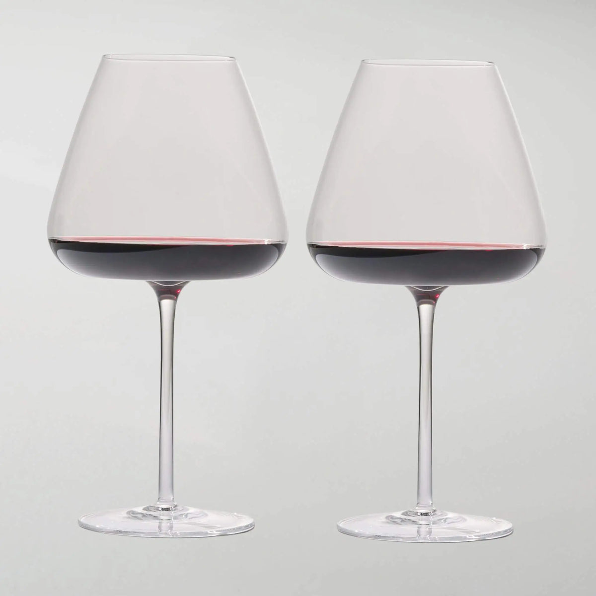 The Bold Bourgogne Glas - 2 Styk Fulde med Rødvin